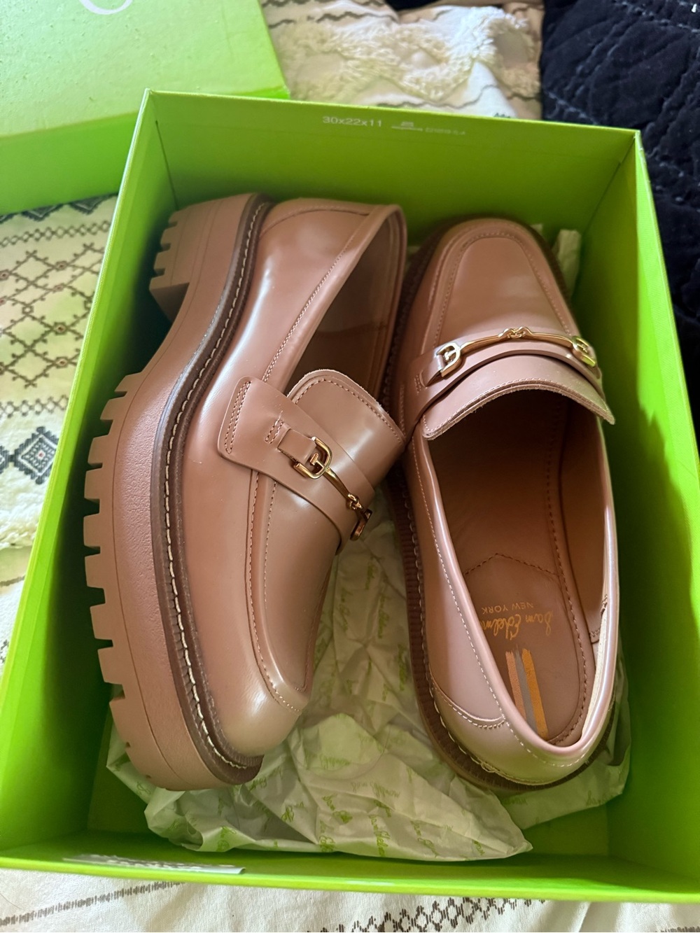 Sam Edelman Lug Sole Loafers in Blush Pink